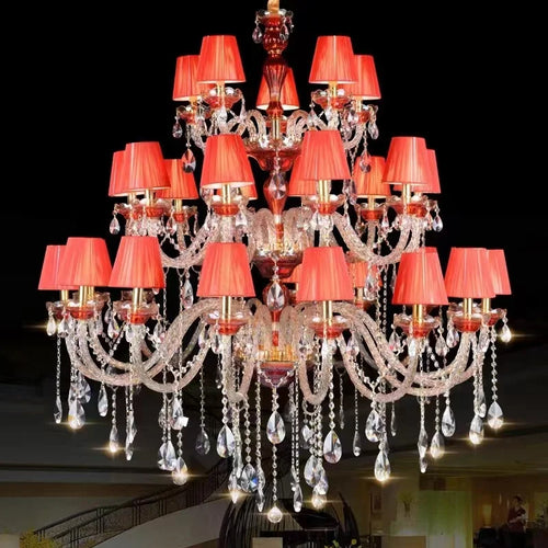 Contemporary crystal chandelier for restaurant and café décor - vue 4 sur 6