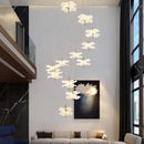 Luxury LED crystal chandelier for creative modern floral lighting