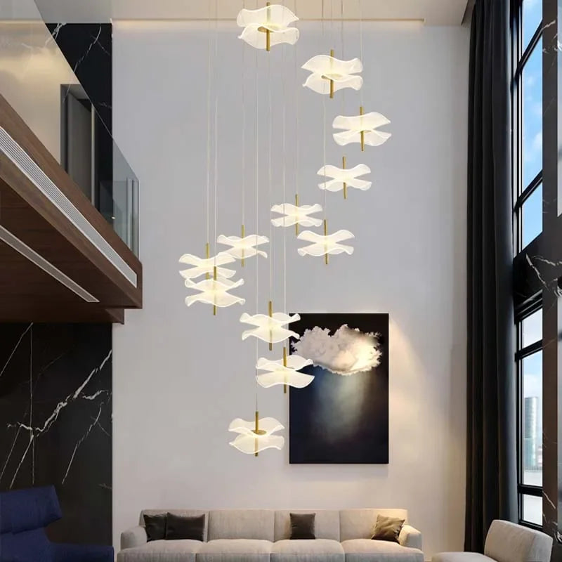 Luxury LED crystal chandelier for creative modern floral lighting - vue 4 sur 10