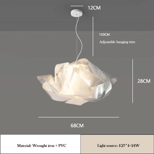 Flower-shaped chandelier for children's bedroom romantic - vue 9 sur 8