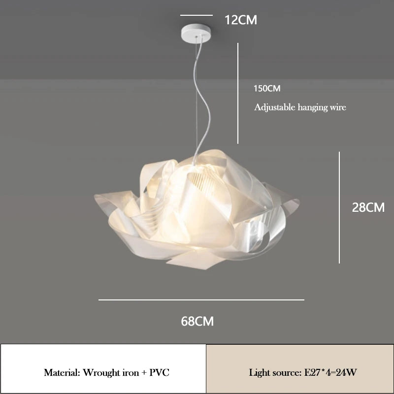 Flower-shaped chandelier for children's bedroom romantic - vue 8 sur 8