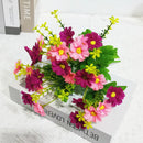 Set of uv-resistant artificial flowers for outdoor decoration