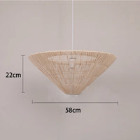 Handmade nordic style rattan pendant light wabi sabi design