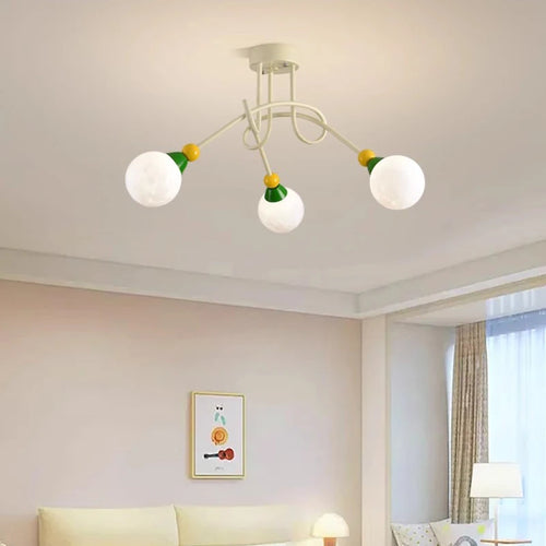 Colourful nordic chandelier for modern and simple children's room - vue 5 sur 10