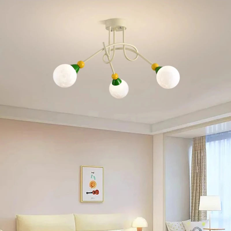 Colourful nordic chandelier for modern and simple children's room - vue 4 sur 10