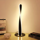Modern dimmable spiral floor lamp in aluminium and acrylic
