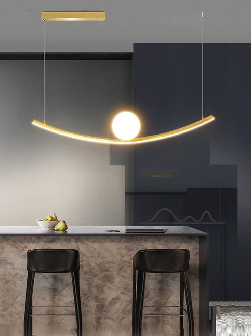 Creative dragon ball restaurant chandelier, simple luxury - vue 4 sur 5