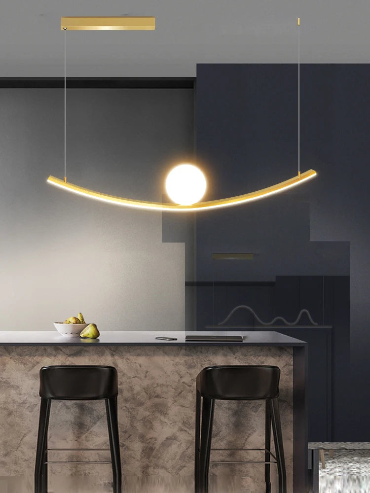 Creative dragon ball restaurant chandelier, simple luxury - vue 3 sur 5