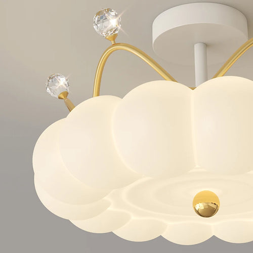 Modern crown-shaped ceiling light with remote control - vue 6 sur 11