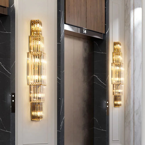 Crystal wall light for hotel and garden decor - vue 3 sur 9