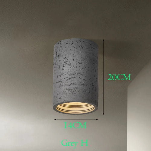 Wabi Sabi red cement LED ceiling spotlight - vue 9 sur 16