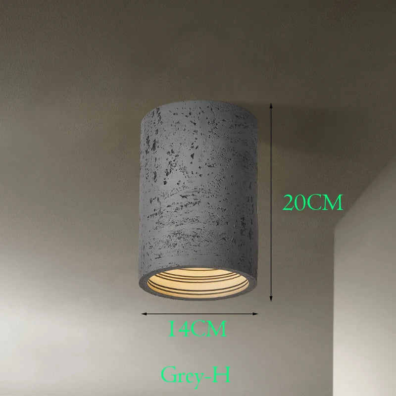 Wabi Sabi red cement LED ceiling spotlight - vue 8 sur 16