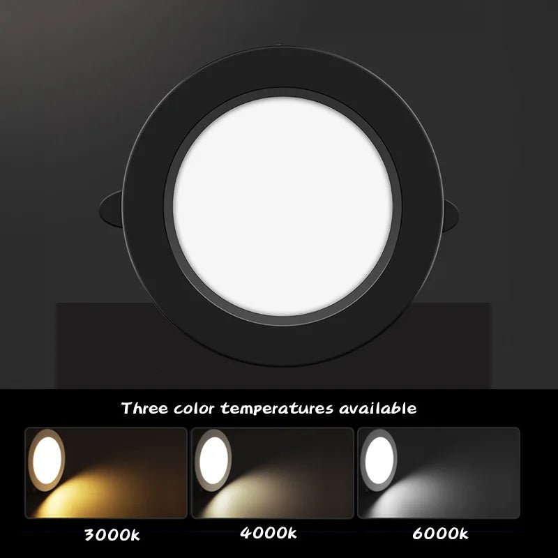 Ultra-slim aluminium recessed LED ceiling light for indoor use - vue 4 sur 8