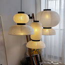 White rice paper pendant light with Danish design