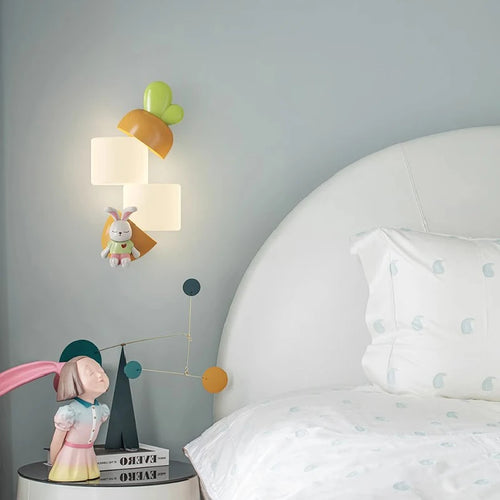 Children's LED wall light in rabbit panda shape - vue 2 sur 7