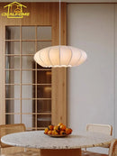 Modern nordic wabi sabi silk pendant light for interiors