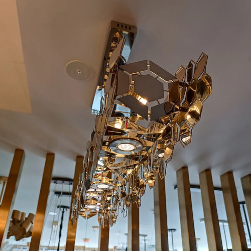 High-end minimalist chandelier for modern dining room - vue 5 sur 6