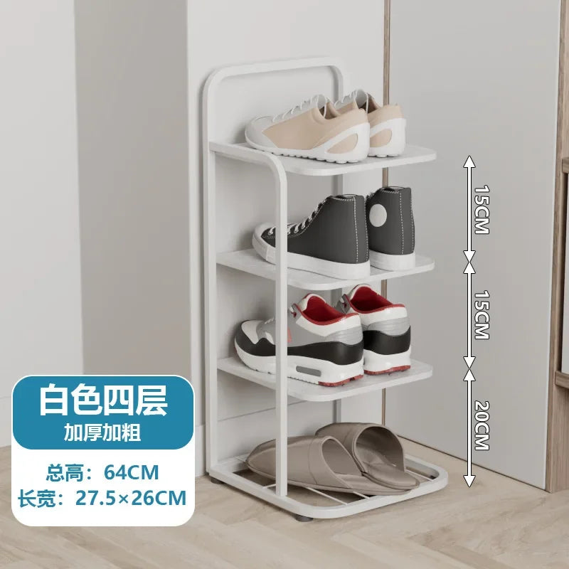 modern metal shoe rack for stylish vertical storage - vue 9 sur 12