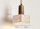 Solid wood pendant light for creative retro interior decor