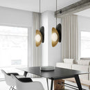 Small metal pendant light with modern glass globe