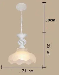 Creative retro industrial iron and glass chandelier