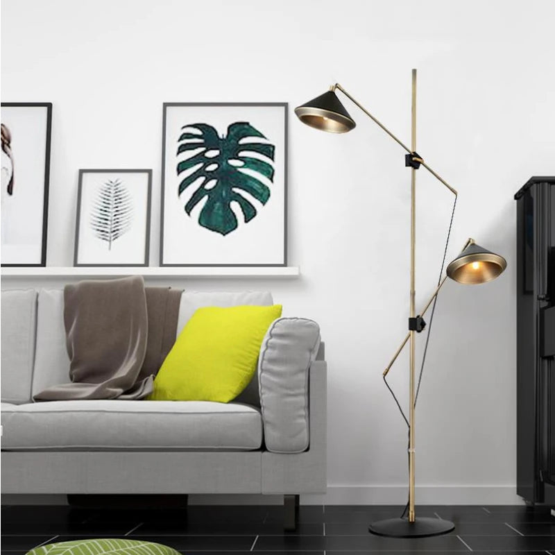 Modern floor lamp with adjustable luxury speaker design