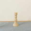 rustic retro wooden candlesticks for wedding party and crafts