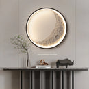 Nordic-style resin LED wall light moon design