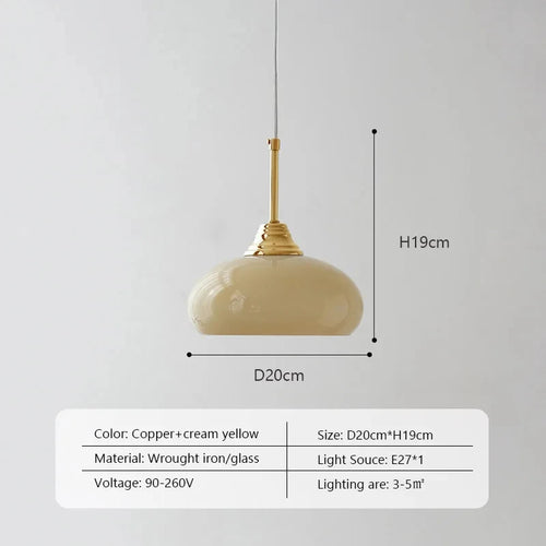 Glass pendant light for indoor bar, café, restaurant and dining room - vue 11 sur 10