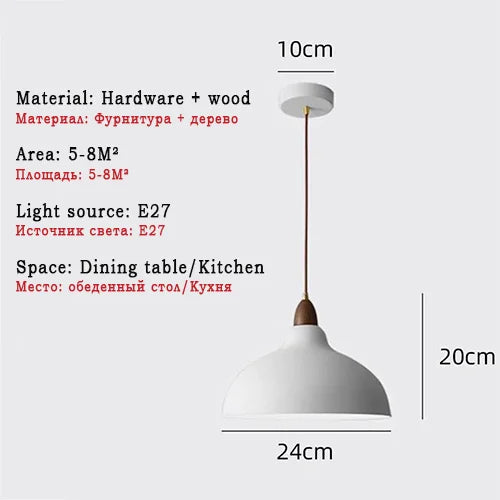 Nordic industrial LED chandelier for modern interior decor - vue 8 sur 10