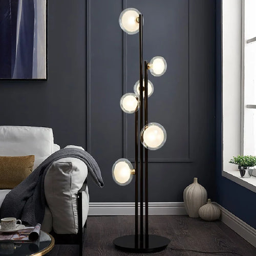 Retro glass floor lamp nordic design for interior decoration - vue 4 sur 7