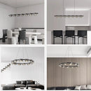 Sandyha modern minimalist glass shade LED pendant chandelier