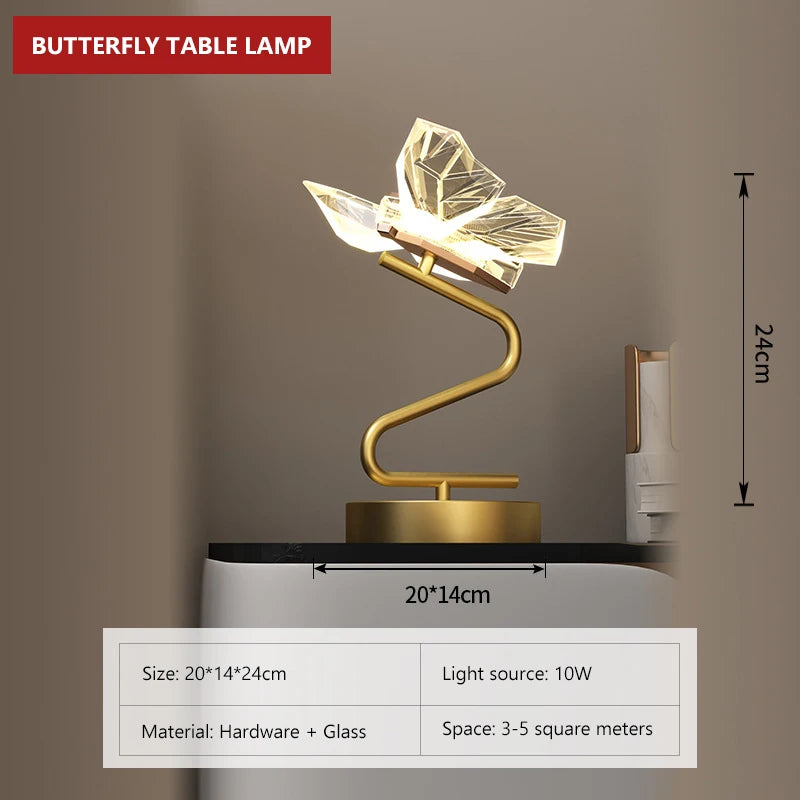 Led butterfly wall light modern indoor decorative lamp