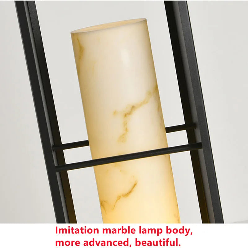 Luxury solar LED garden lamp with waterproof marble finish - vue 6 sur 9