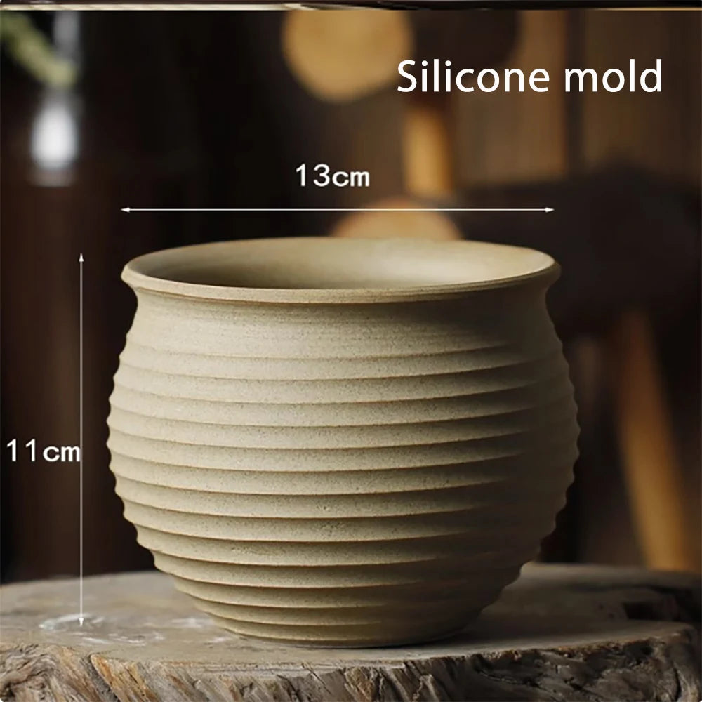 Silicone mould for concrete flower pots - vue 3 sur 11