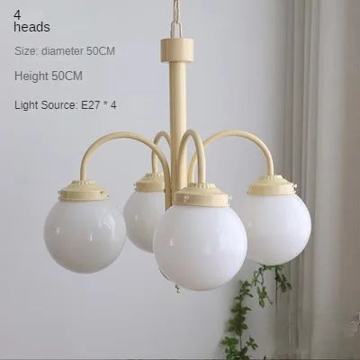 Retro glass chandelier for nordic interior decoration