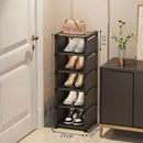 stackable and adjustable space-saving shoe organizer