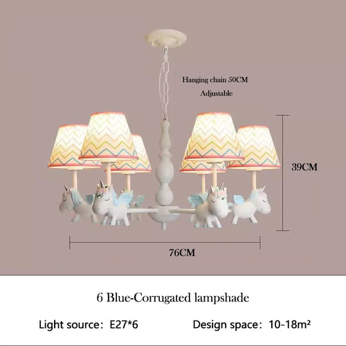 Nordic style rotating LED children’s chandelier, romantic and cosy - vue 20 sur 24