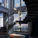 Modern acrylic butterfly stair chandelier LED crystal design