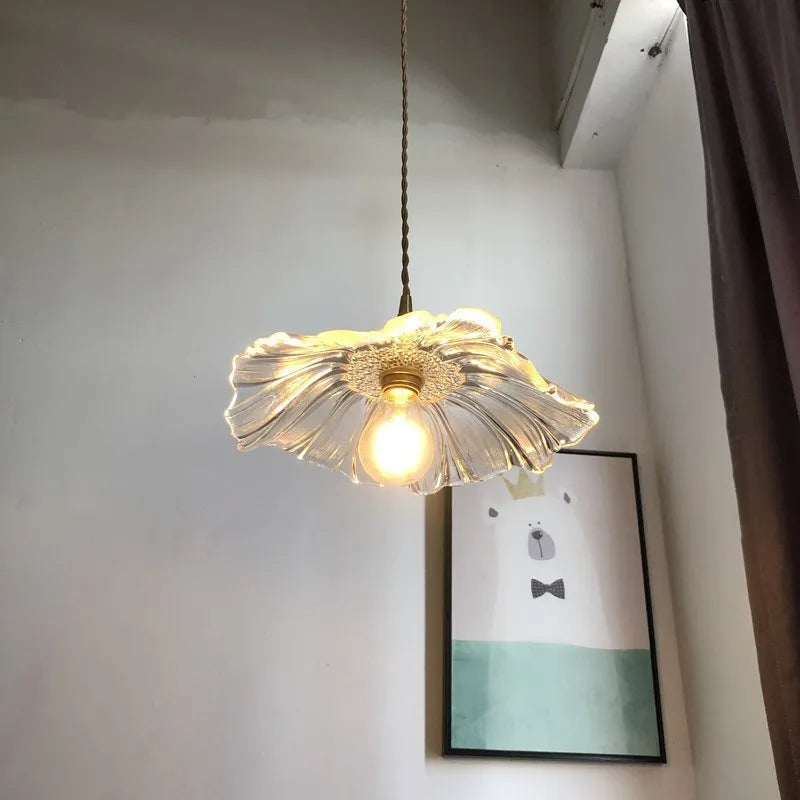 Modern Nordic brass and glass chandelier with elegant design for restaurants