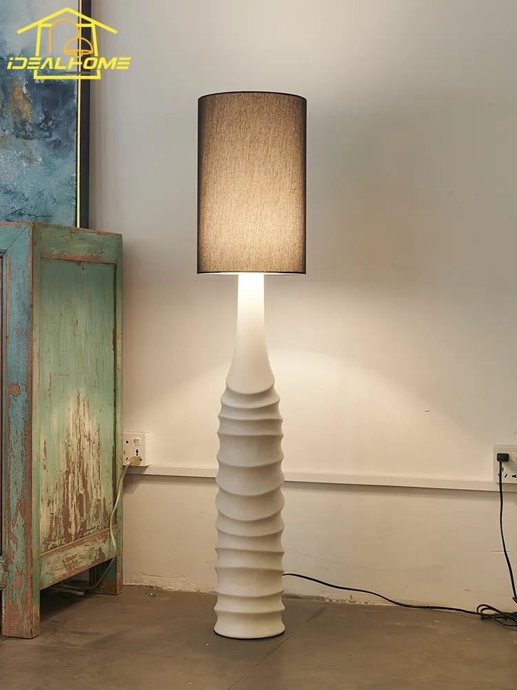 Minimalist designer ceramic corner floor lamp