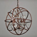 Retro American loft style crystal chandelier for bar or restaurant