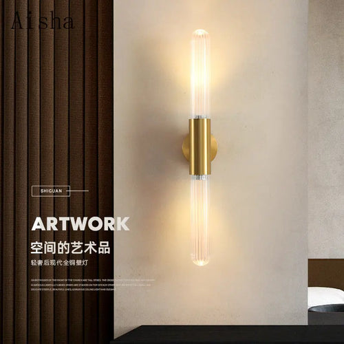 Modern minimalist glass wall light - vue 4 sur 8