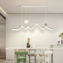 Modern minimalist nordic design moon-shaped chandelier