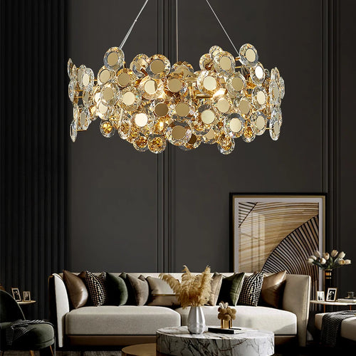 Luxury sunflower glass chandelier creative design for modern spaces