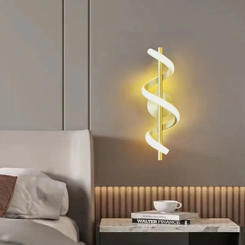 Nordic LED wall light black white gold - vue 2 sur 12