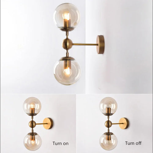 Decorative retro gold wall light for country interiors - vue 7 sur 8