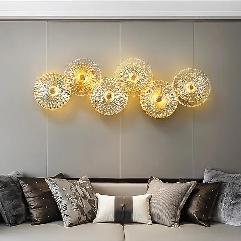 Modern glass art deco wall light for interior decor
