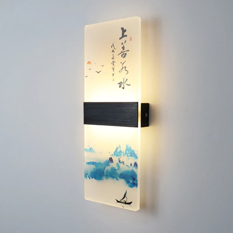 Japanese acrylic wall light for modern decor