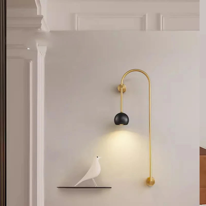 Italian style copper wall light for elegant interiors